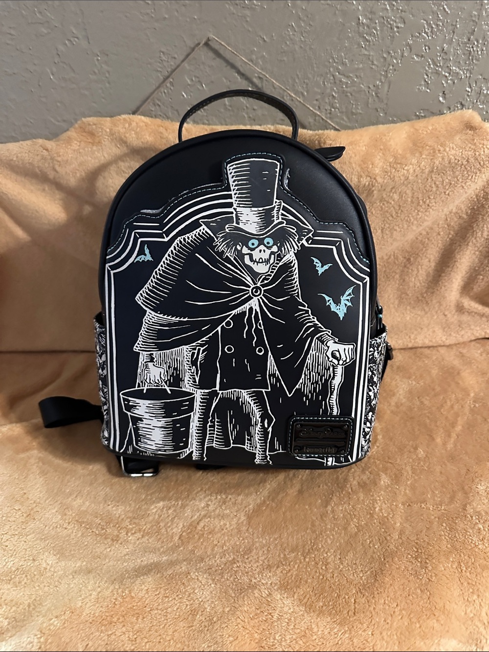 Loungefly Black and White Haunted Gentleman Mini Backpack